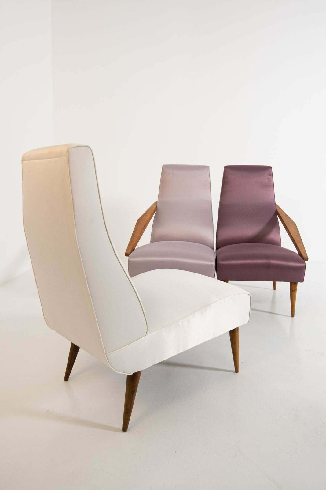 Gio Ponti Attributed And Fils Edition Set Of Three Armchairs, Circa 1955 photo 10996.0