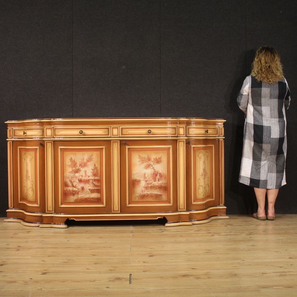 Great Lacquered And Painted Sideboard From The 70s photo furniture