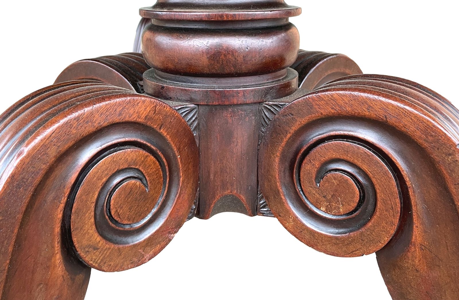 Regency Mahogany Twin Pillar Dning Table(united Kingdom, Circa 1835) photo vintage
