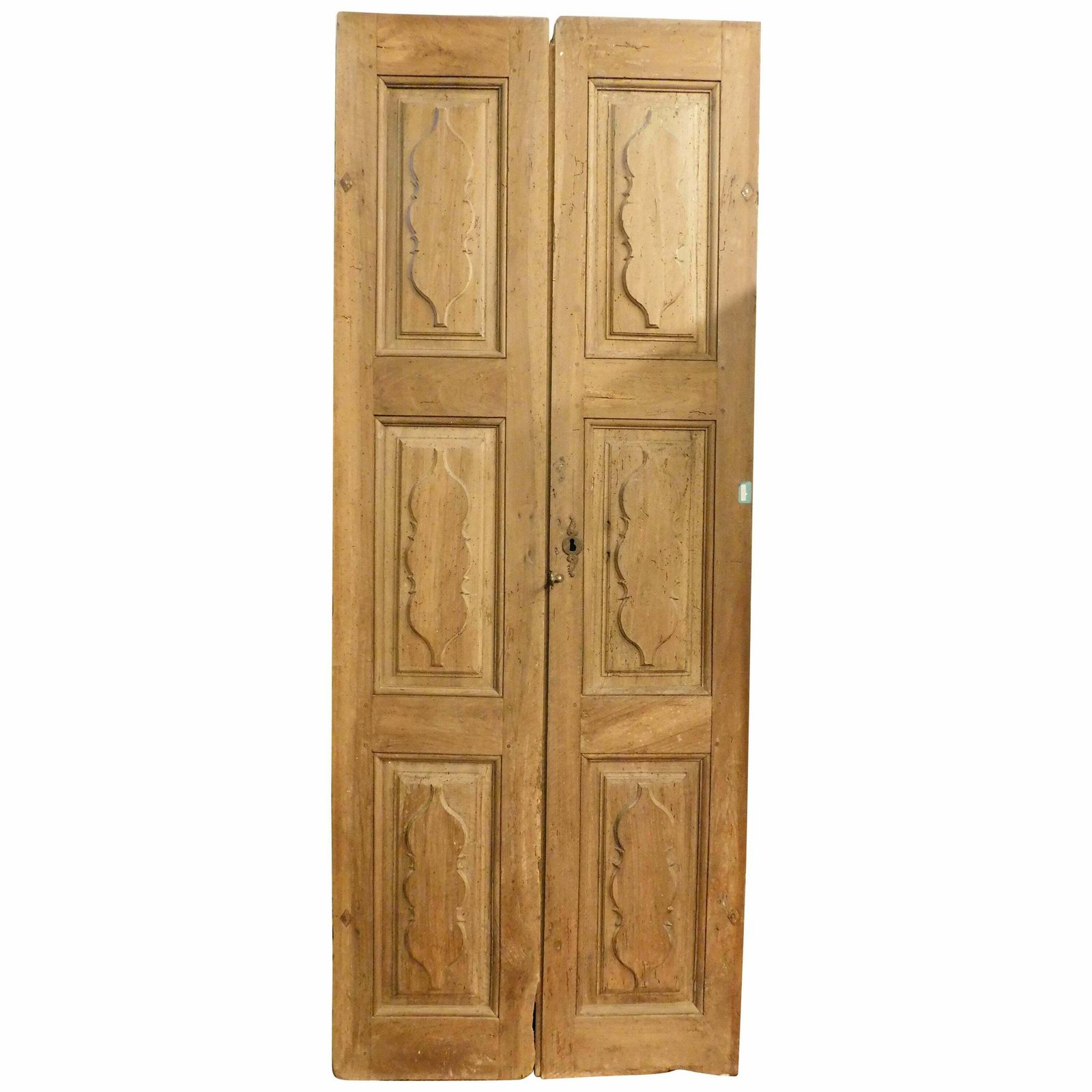 Double Wing Door, Carved In Walnut, 18th Century, Italy