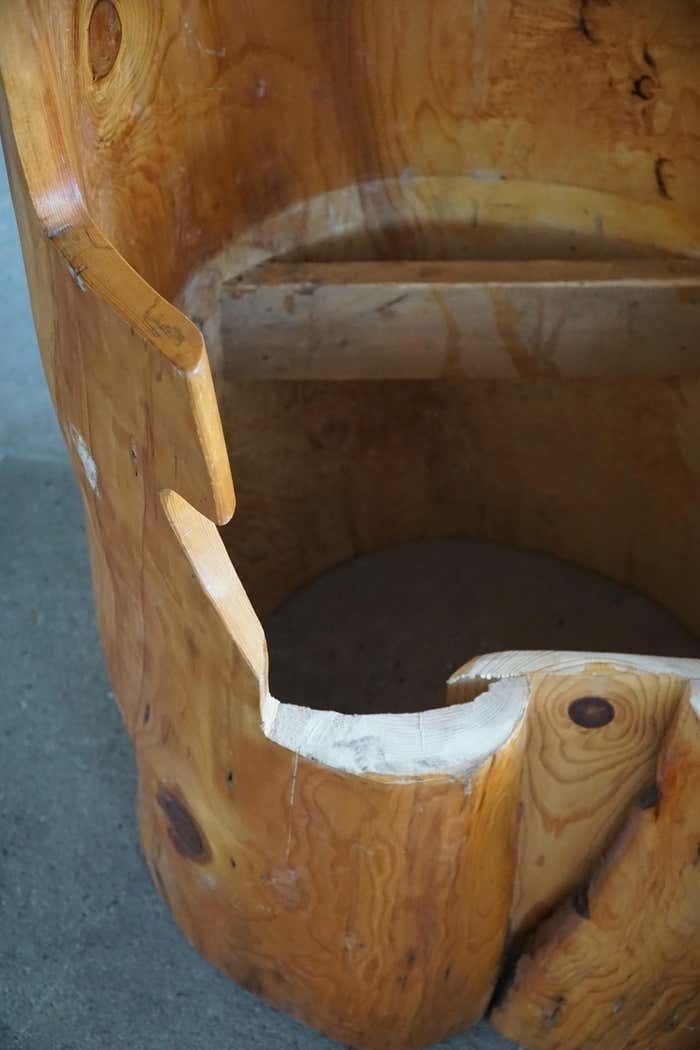 photo buy Stump Chair In Solid Birch By A Swedish Cabinetmaker, Wabi Sabi, 1950s