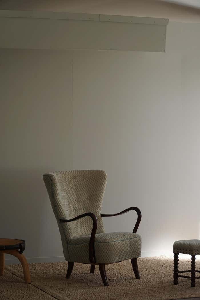 Slagelse Møbelfabrik, Danish Modern Lounge Chairs With Footstool In Beech, 1960s photo furniture