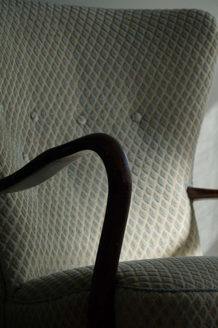 Slagelse Møbelfabrik, Danish Modern Lounge Chairs With Footstool In Beech, 1960s photo Furniture