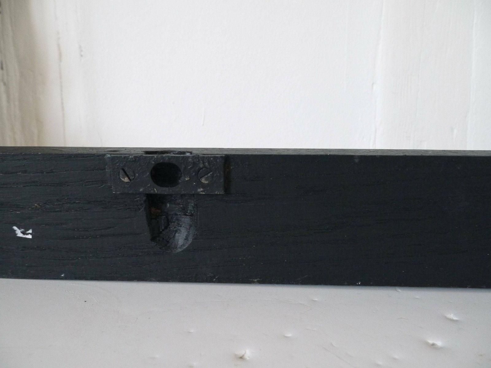 photo furniture French Wooden Black Coat Rack Farmhouse Primitive Paint Extra Long