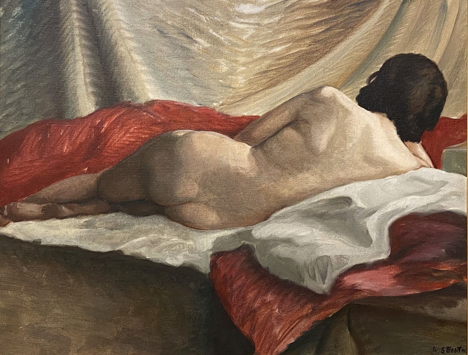 Albert Genta (Italian,1901 1989) ‘Reclining Nude’ photo furniture
