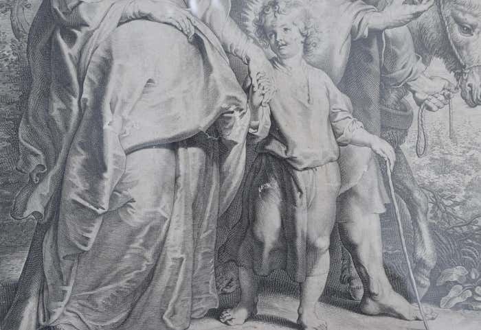 The Flight Into Egypt 17th Century Engraving After Rubens By Lucas Vorsterman 1620 photo buy