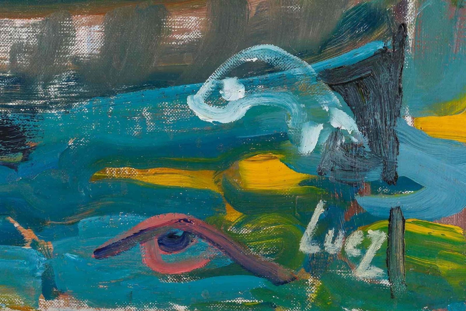 Painting By Evelyne Luez From The Xxth Century, Paris, Rue Campagne Première. photo 2573.97