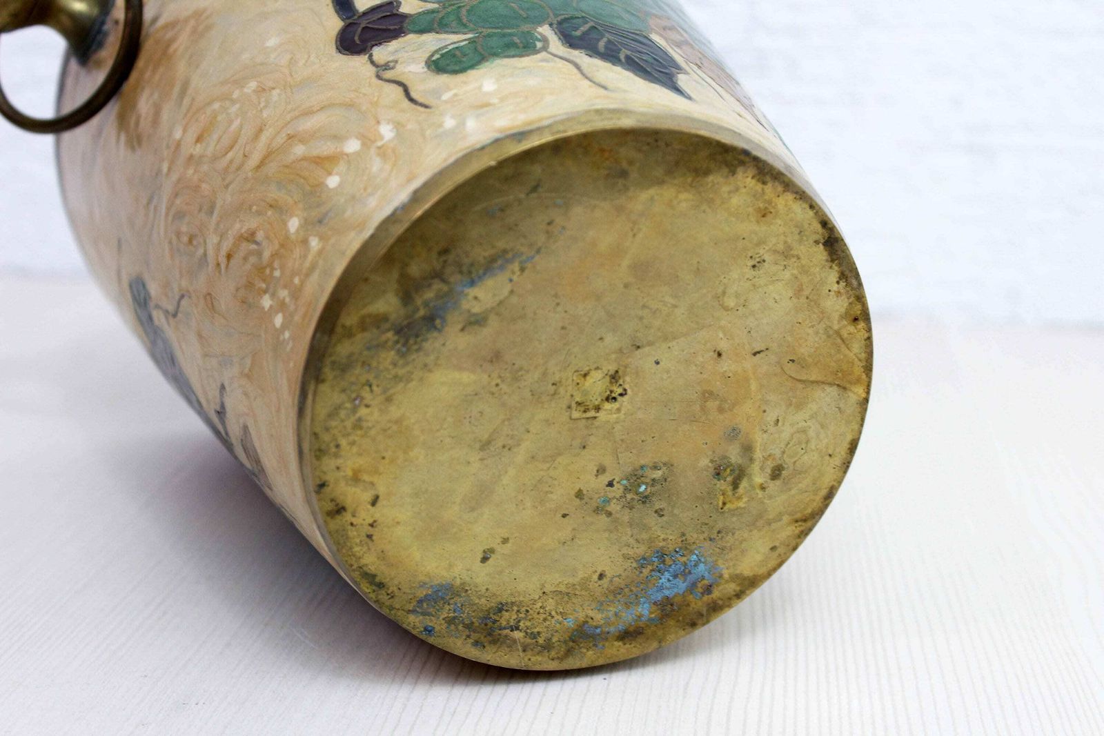 photo furniture Brass Ice Bucket With Cloisonné Enamel Decoration, France 1960