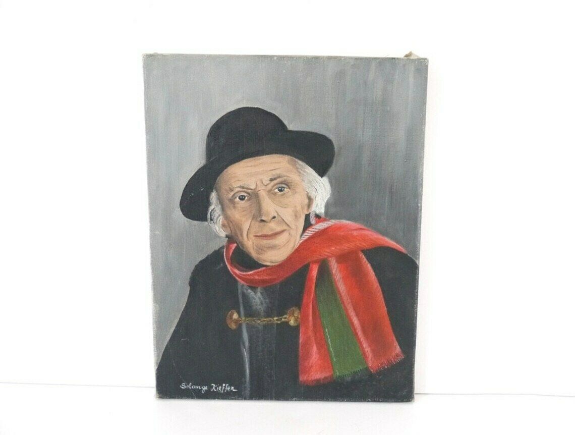 French Oil Portrait Painting Religious Clerical Man