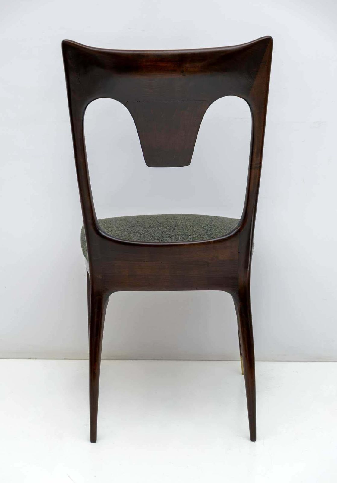 Furniture Ico & Luisa Parisi Midcentury Modern Italian Walnut And Bouclè Dining Chairs 50s photo