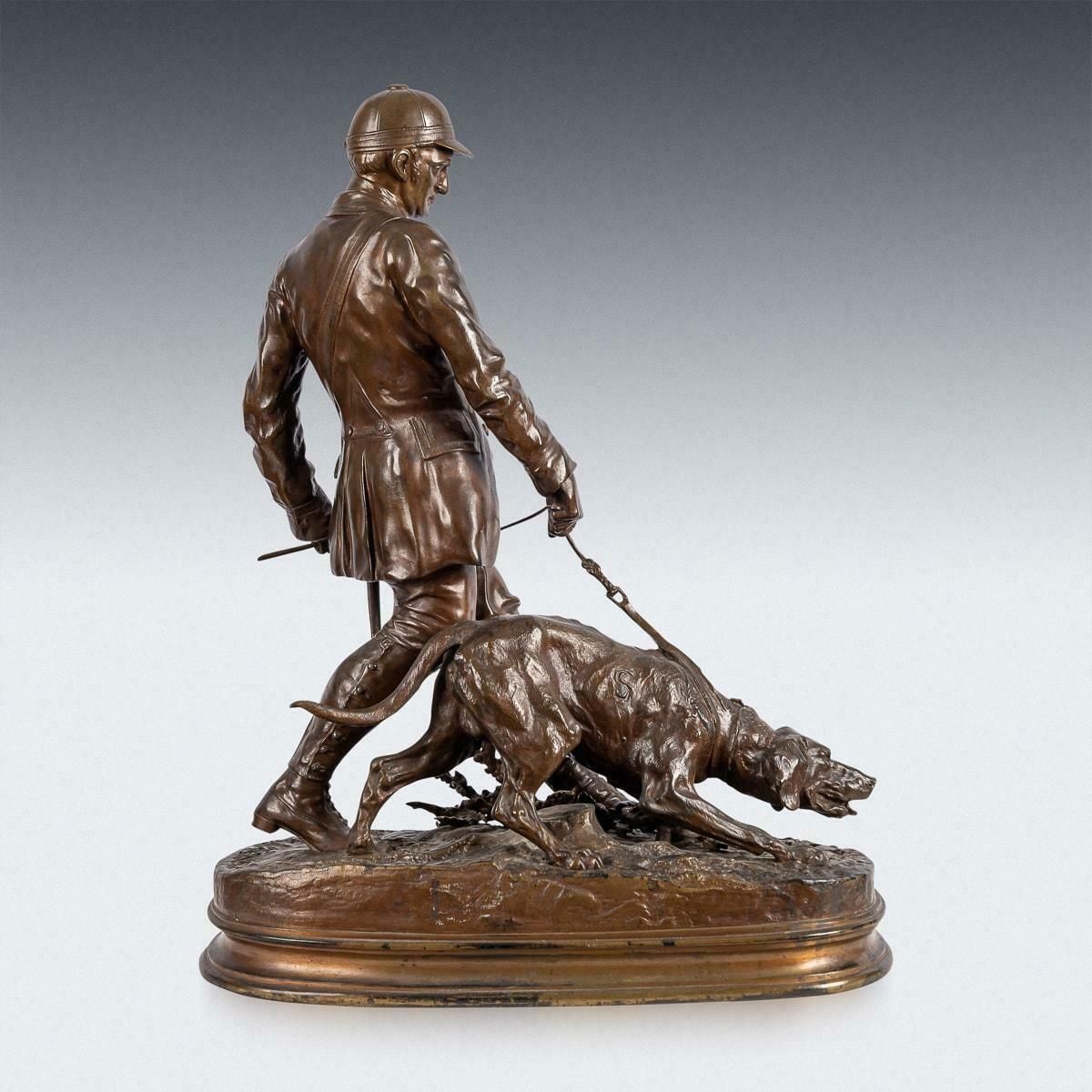 19th Century French Bronze 'Valet De Limier', Pierre Jules Méne, C.1879 photo for sale