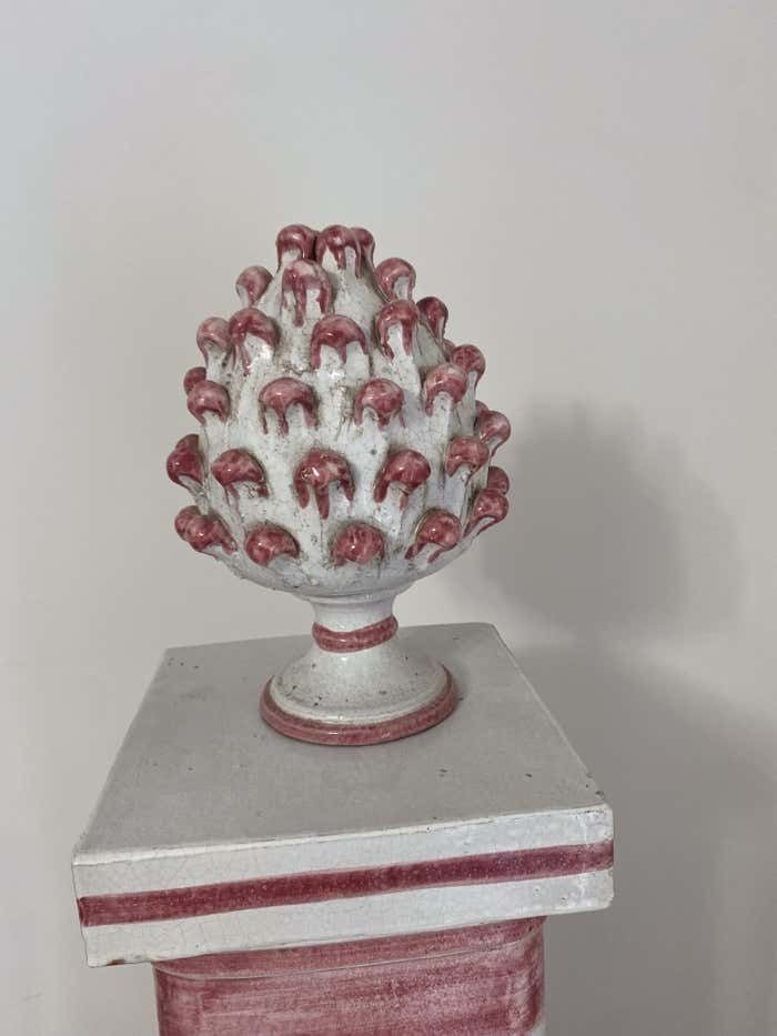 photo for sale Majolica Pink Stove From Florence