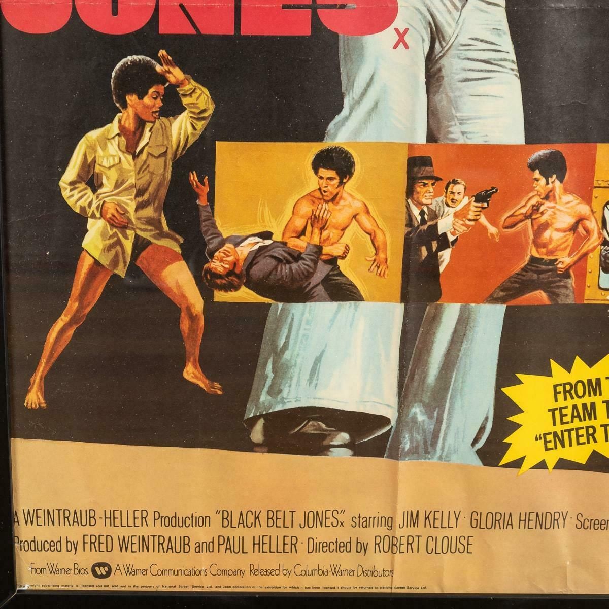 Original British Quad Black Belt Jones / Deadly Trackers Movie Poster, C.1973 photo furniture