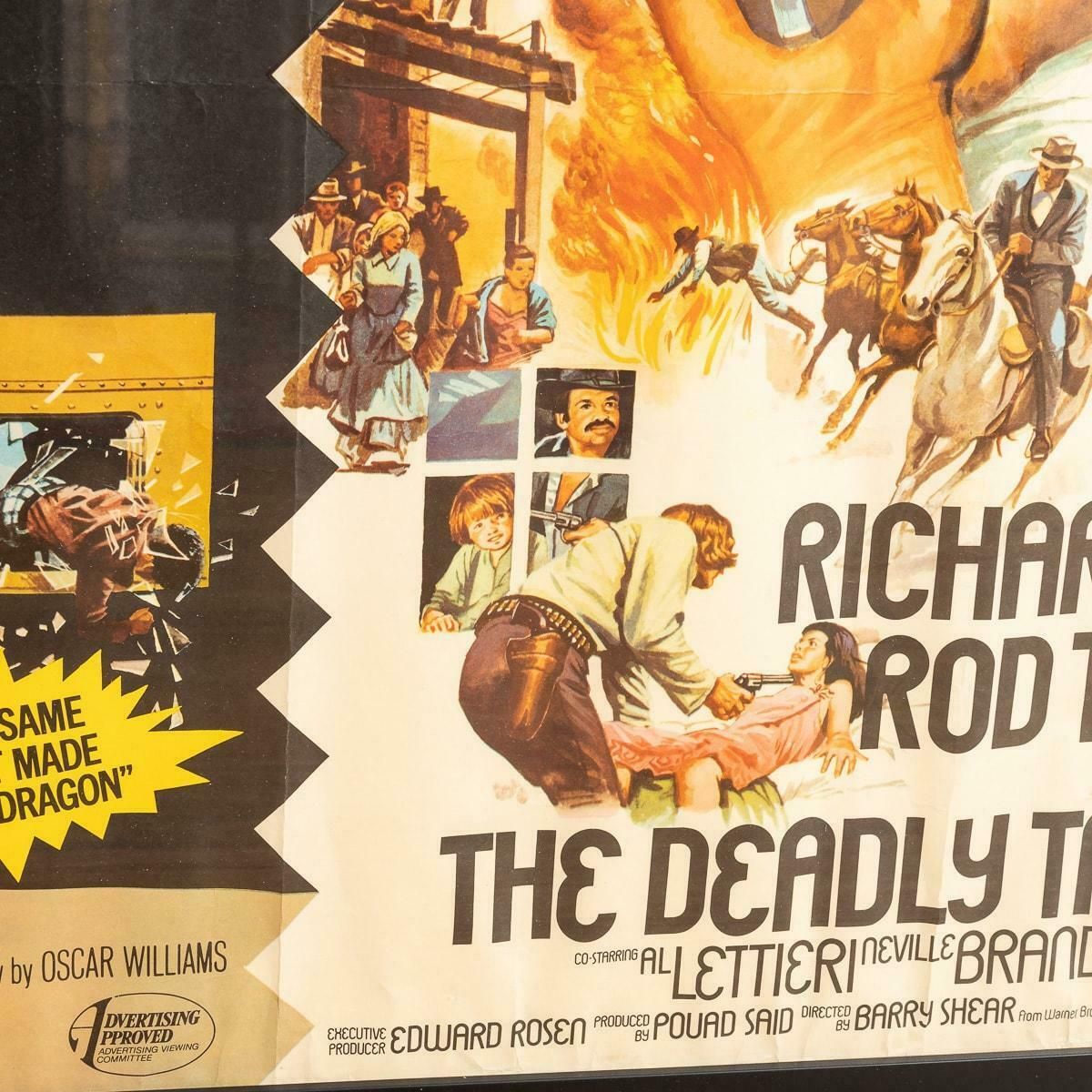 photo for sale Original British Quad Black Belt Jones / Deadly Trackers Movie Poster, C.1973