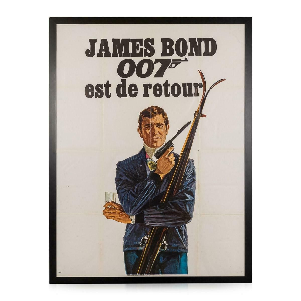 Original French Release James Bond On Her Majesty's Secret Service Poster C.1969 photo furniture