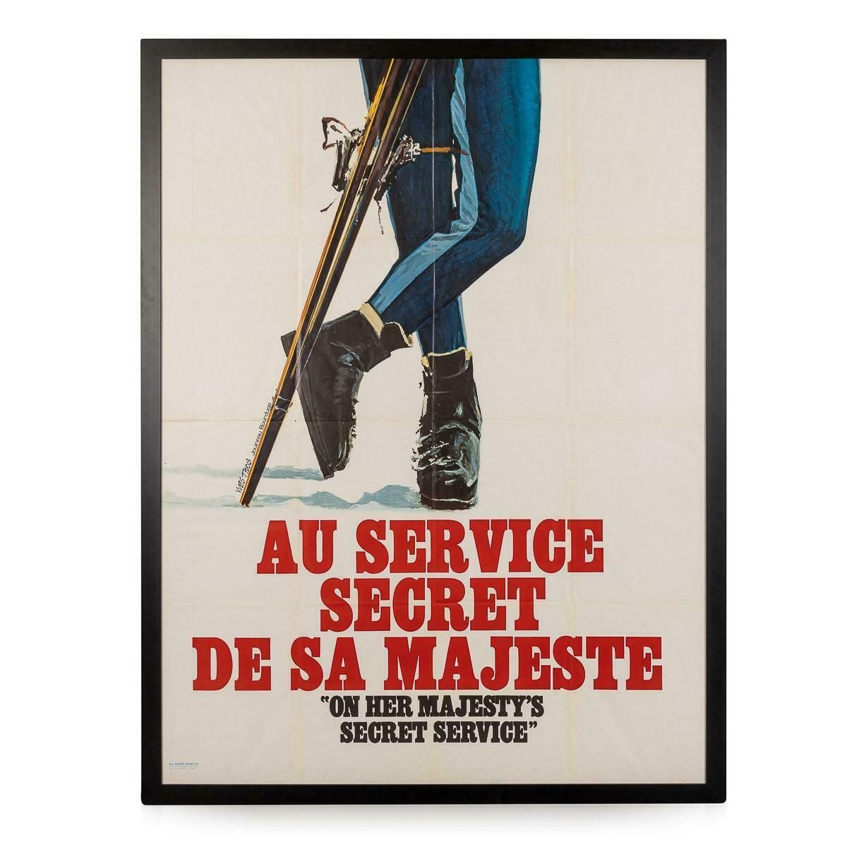 Original French Release James Bond On Her Majesty's Secret Service Poster C.1969 photo for sale