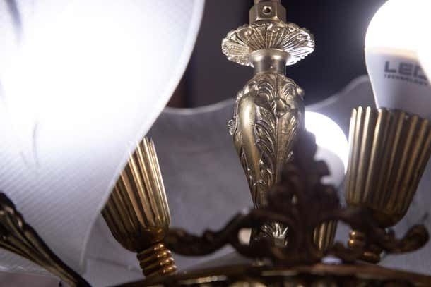 Elegant Italian Vintage Art Decò Glass And Brass, 1950s photo 1401.0