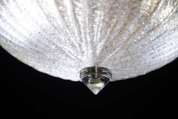 Trasparent And Gold Glass Murano Ceiling Light By Barovier & Toso Style , 1960 photo 1007.0