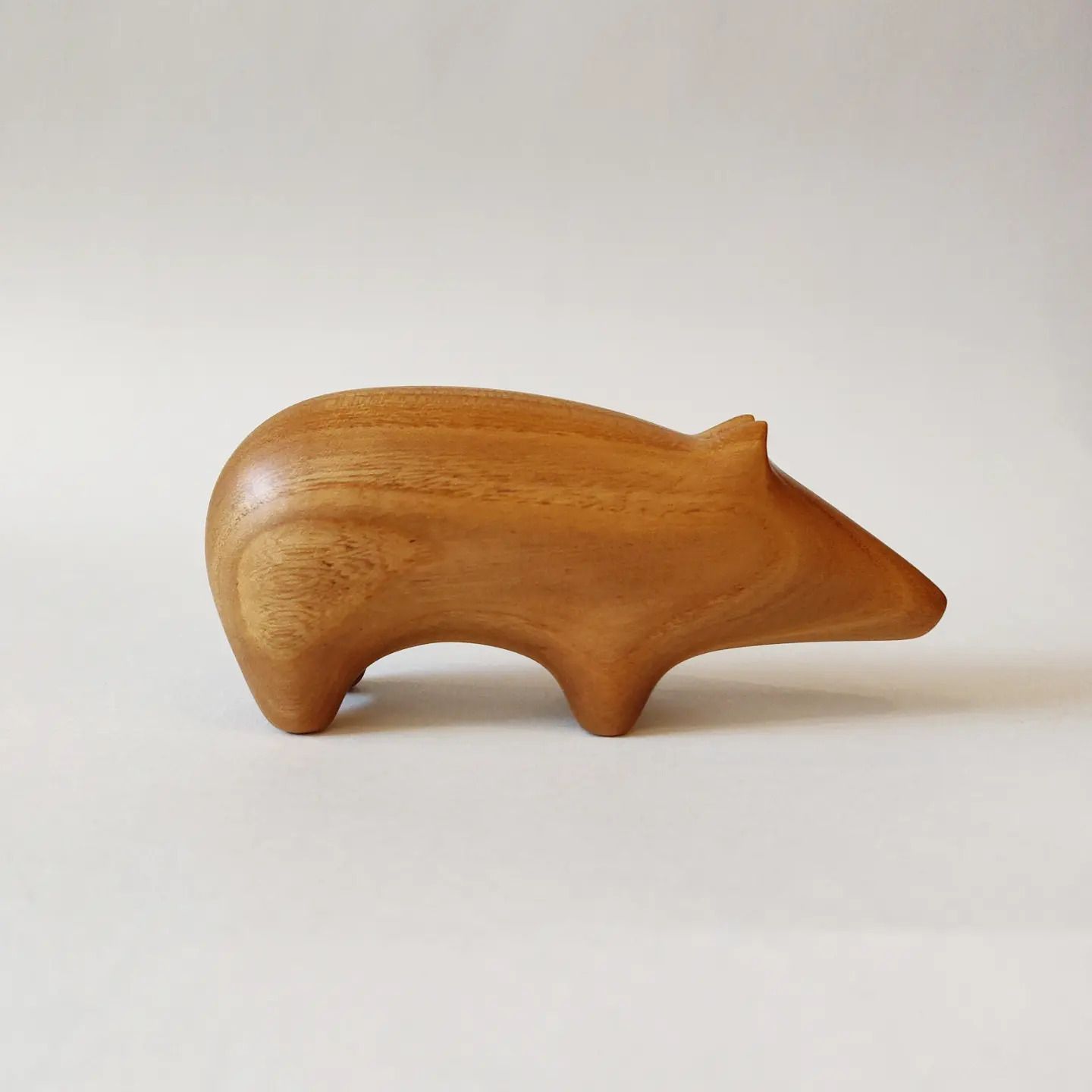 Mid 20th Century Carved Wooden Pig photo 245.0