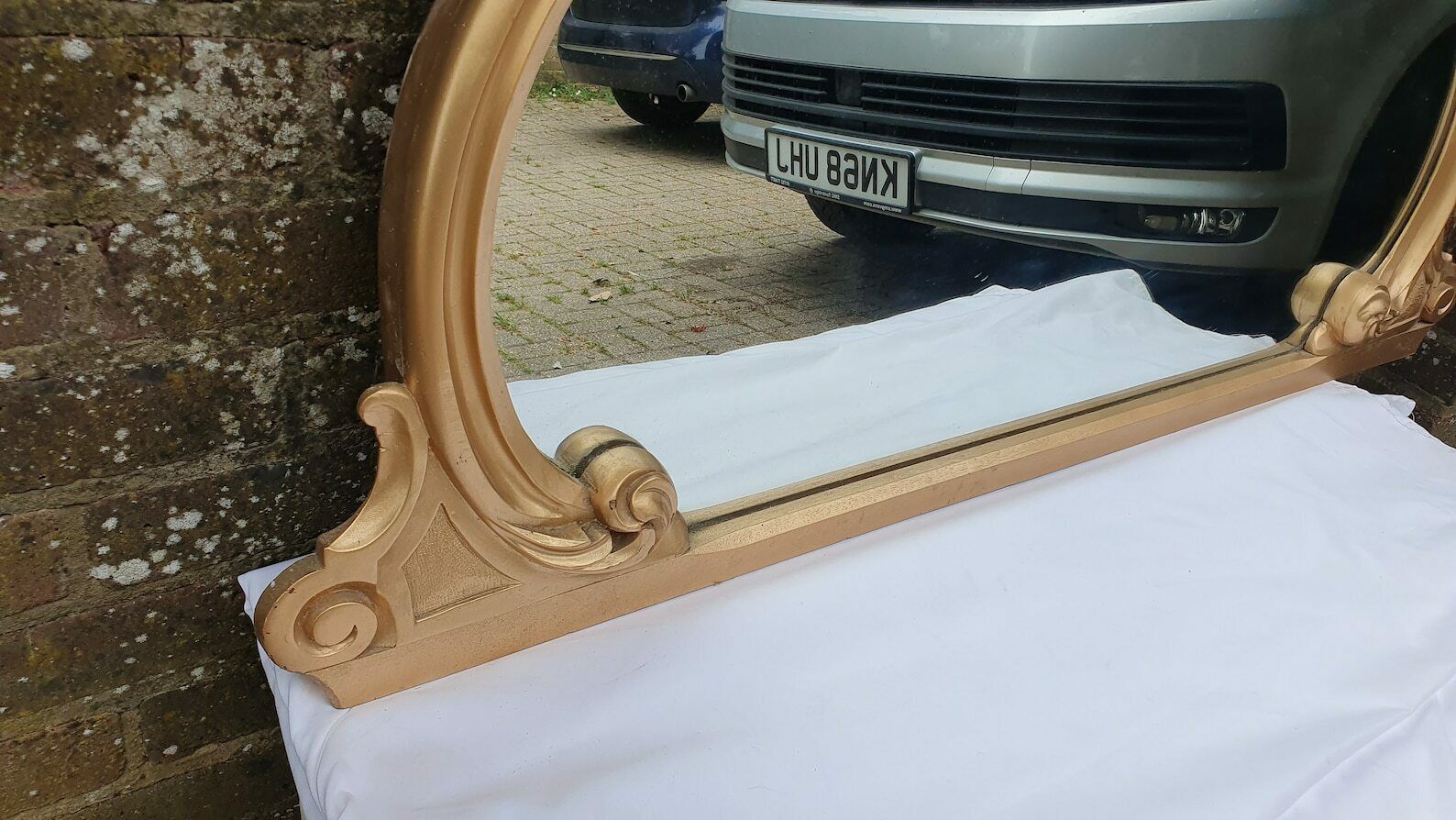 Large Victorian Top Quality Ornate Gold Gilt Wall Mirror Wonderful Carved Features Over Mantel Mantle photo for sale