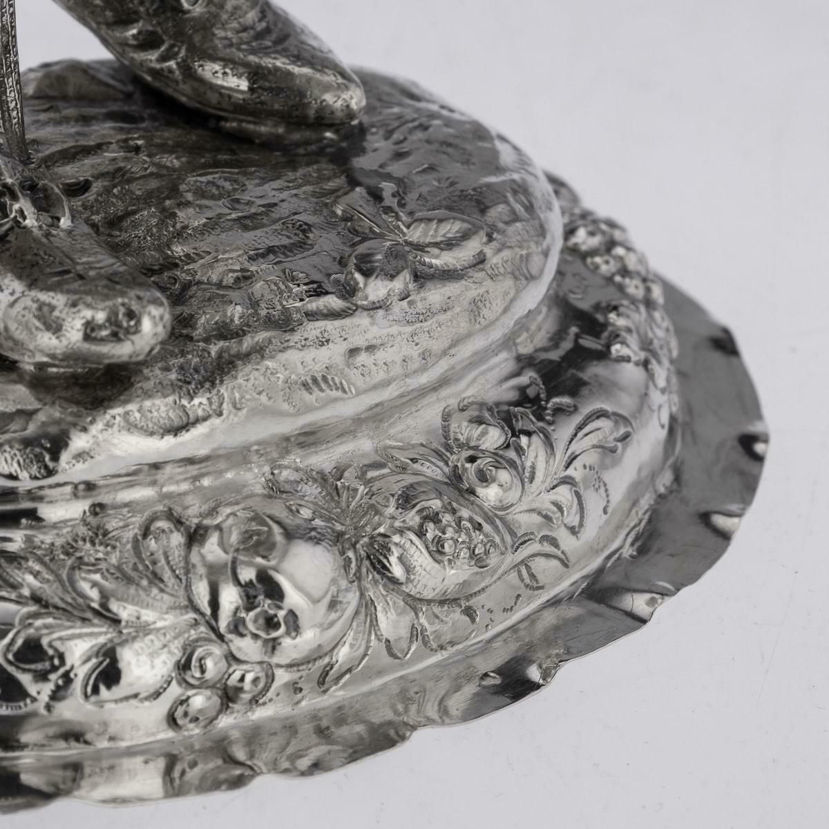 19th Century German Solid Silver Figure Of A Fruit Seller, C.1880 photo for sale