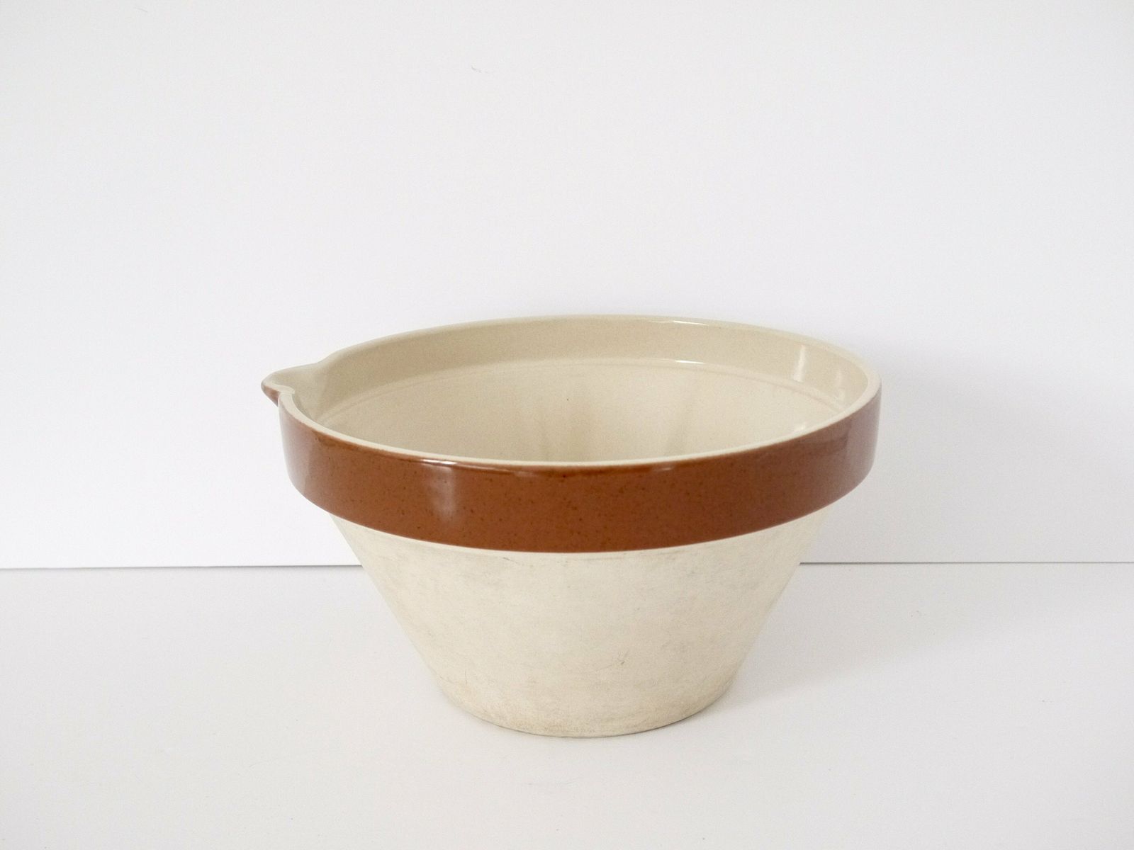 Frenchterracotta Mixing Bowl Rustic French Dairy Bowl Primitive Pottery Farmhouse Display Bowl