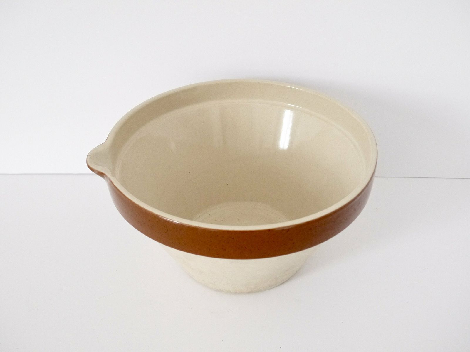 Frenchterracotta Mixing Bowl Rustic French Dairy Bowl Primitive Pottery Farmhouse Display Bowl photo furniture
