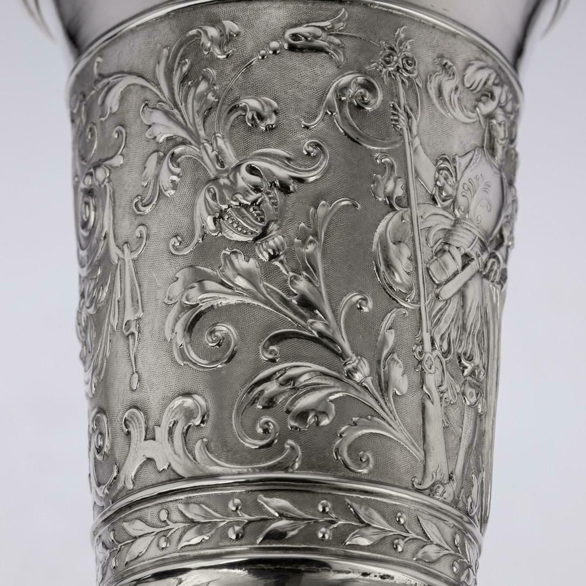 1395.0 19th Century German Solid Silver Worms Shooting Presentation Cup, Hanau, C.1895 photo