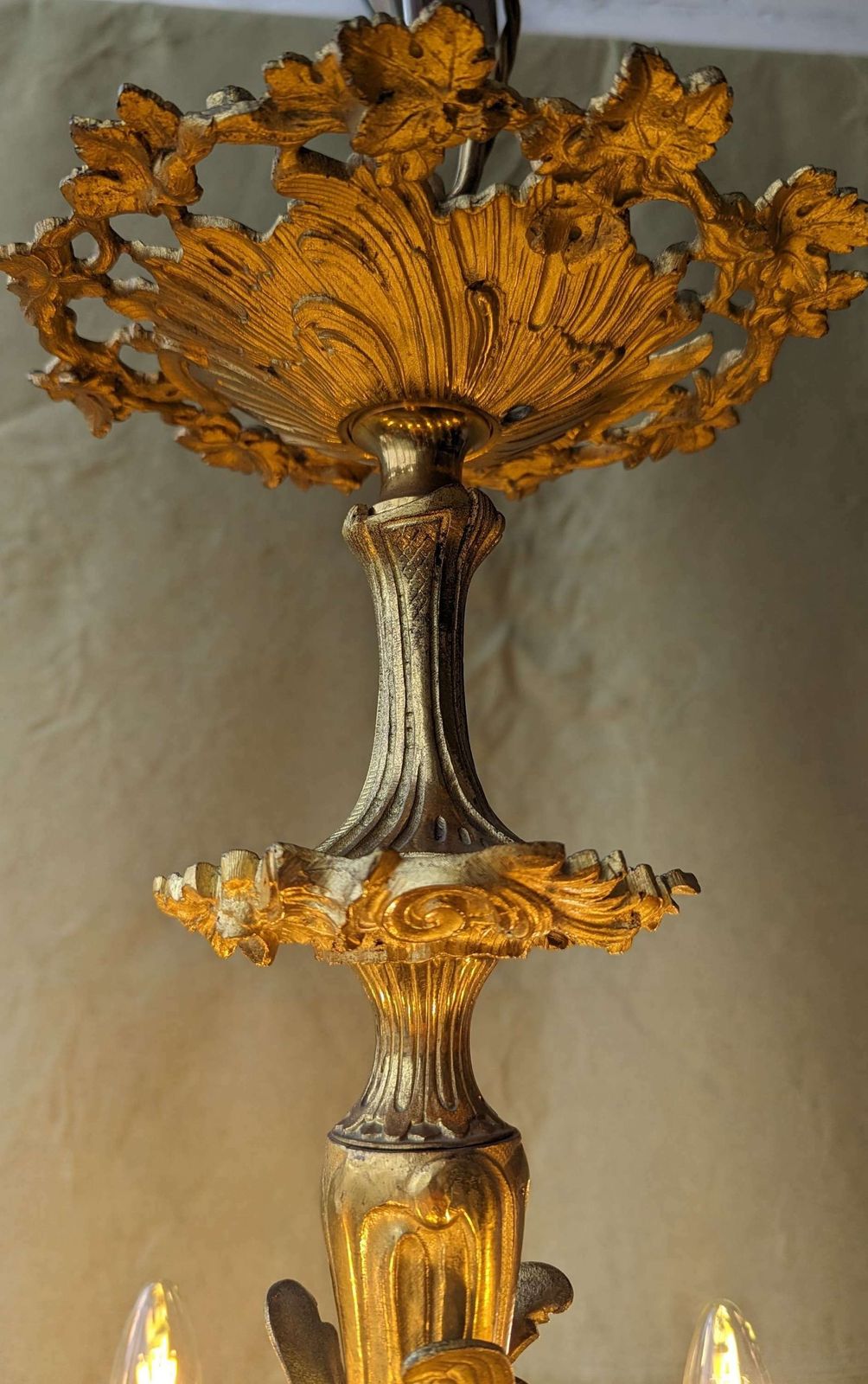 French Gilt Bronze 19th Century 18 Arm Chandelier photo for sale