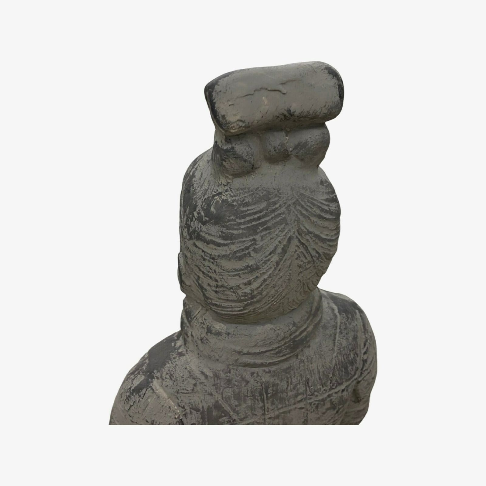 Chinese Warrior Statue Infantryman Vintage Chinese Terracotta Army Warrior | Made From Lightweight Clay photo vinterior