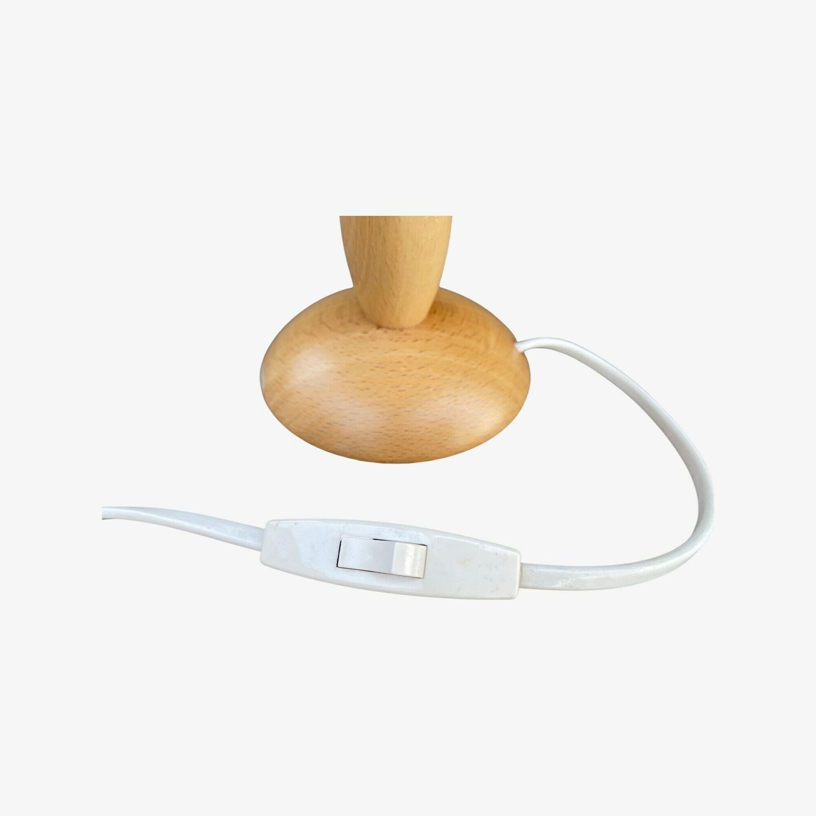 Retro Oak Wood Lamp Base With Free White Shade | Scandinavian Mid Century Modern Lighting | Swedish Design Lamp | Vintage Lamp Base 1960s photo buy