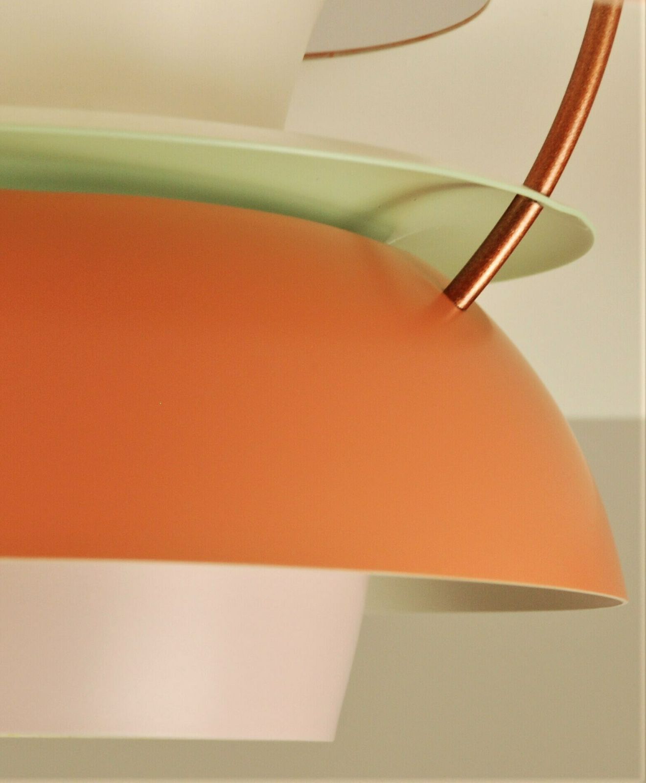 Custom Louis Poulsen Ph5 Pendant | Vintage 1970's 'Red/Peach/Light Pink' | Mid Century Modern Design By Poul Henningsen, Denmark photo for sale