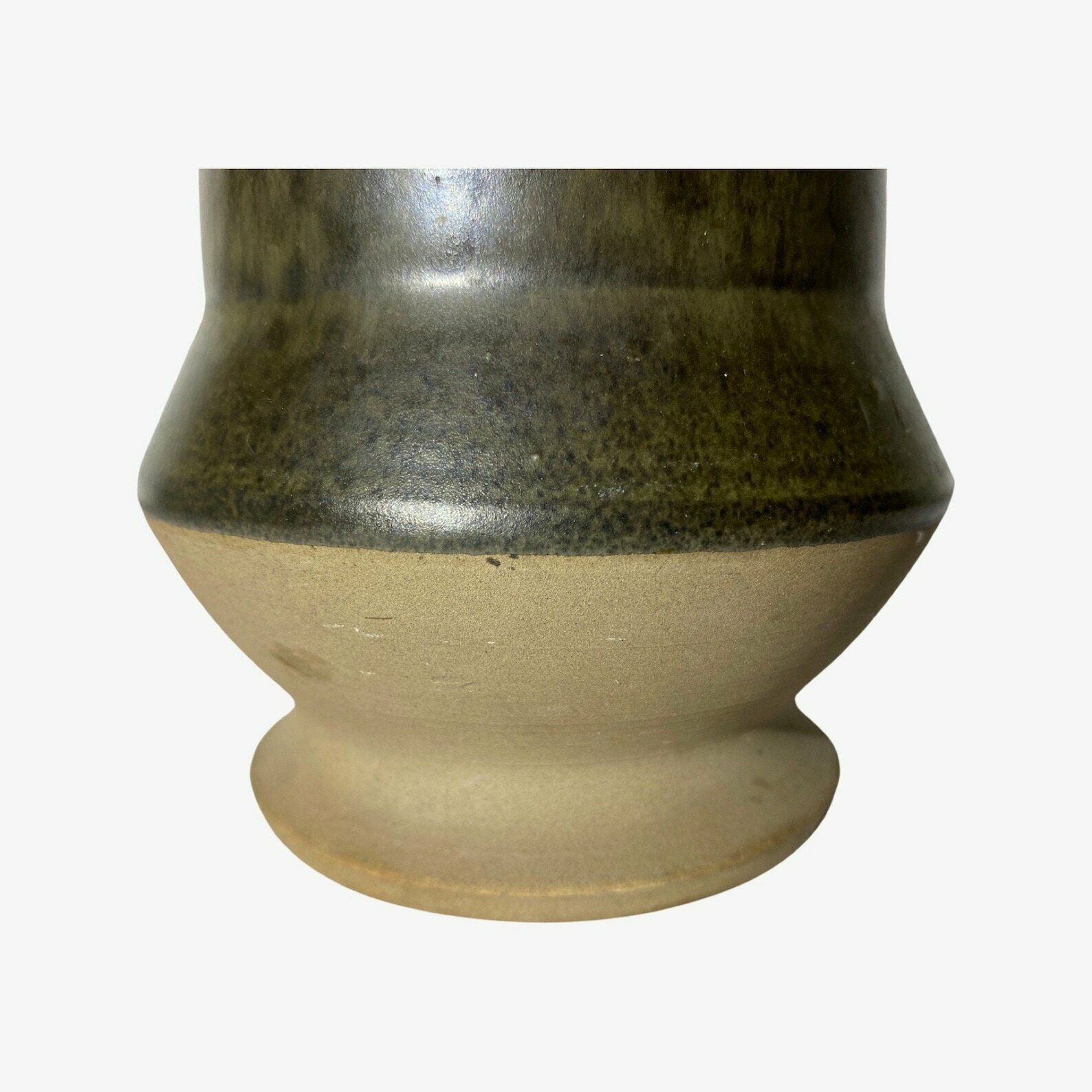 Earth Green Retro Vase   Design By F. Gluds Stentoj From Denmark | Deep Nature Green Little Ceramic Vase | Handmade Ceramic Pottery photo buy