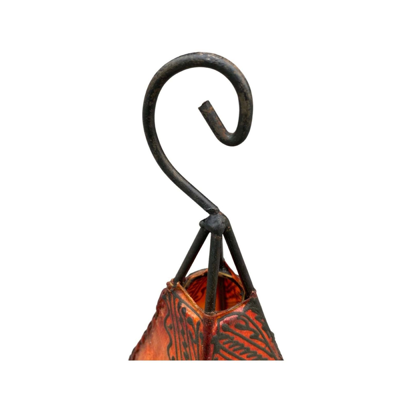 Oriental Lamp Vintage   Made From Orange Leather   Vintage Henna Floor Lamp | Hand Painted photo furniture