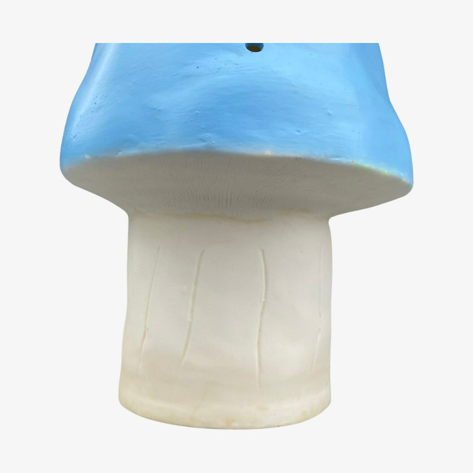 Blue Mushroom Lamp Vintage | Mid Century Mushroom Night Light | Heico Mushroom Lamp | Mushroom Pilzlampe Werbung | Retro Mushroom Table Lamp photo vinterior