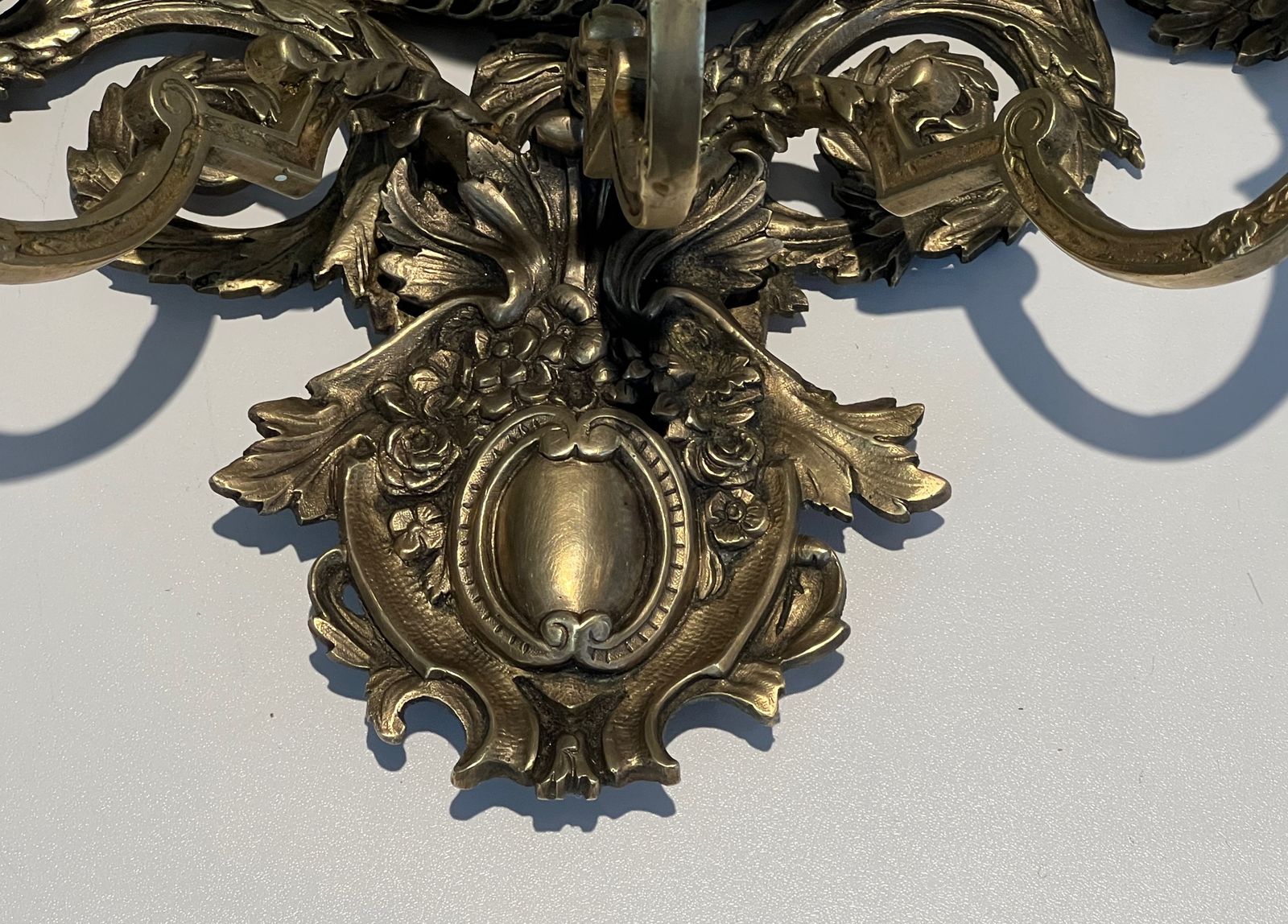 photo vinterior Important Pair Of Louis XIV Style Sconces In Bronze And Mirror