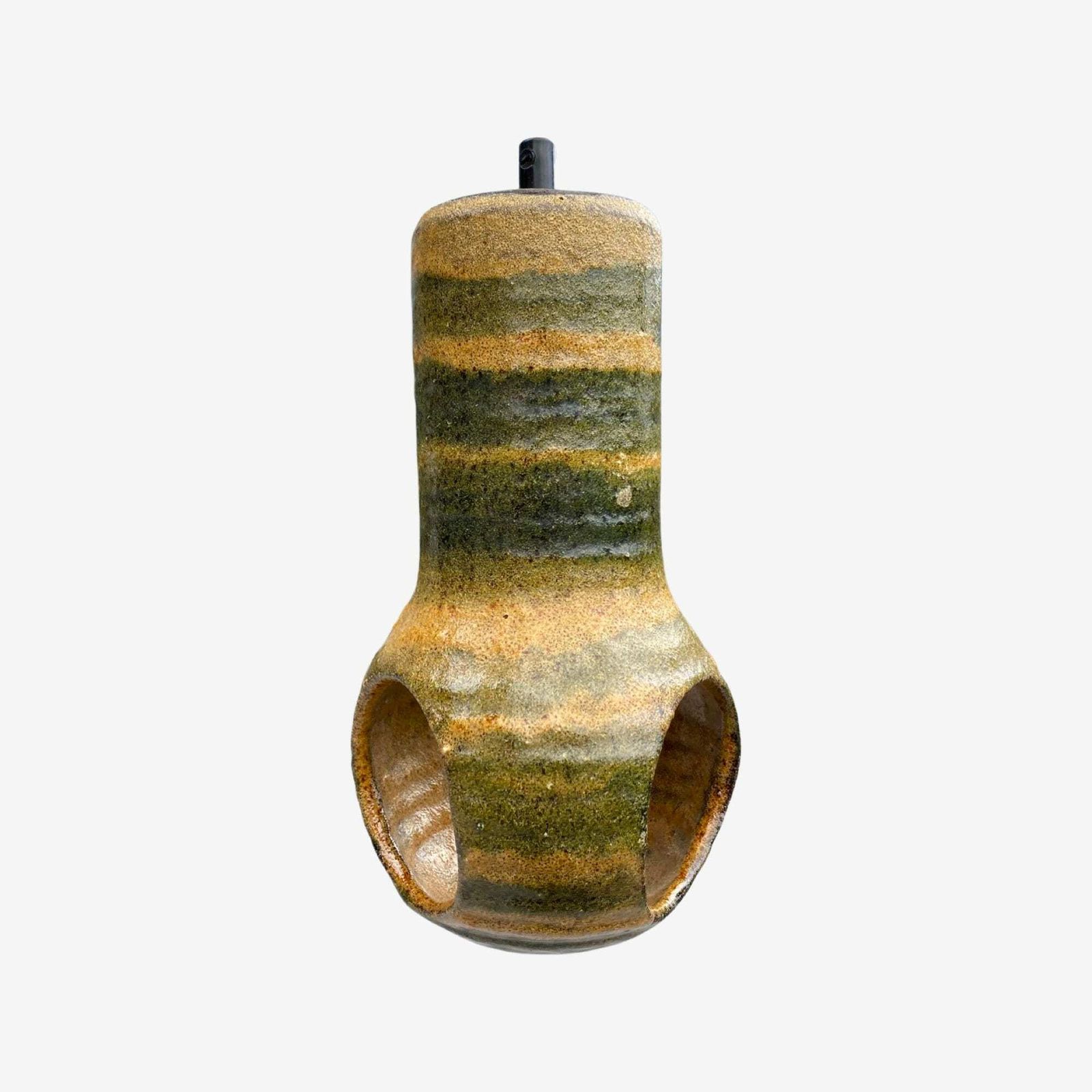 2 Handmade Ceramic Pendant Lights Made By ‘Atelier Dinges’ In Holland, 1970s | Handmade Ceramic Pottery From The Mid Century   Set Of 2 photo furniture