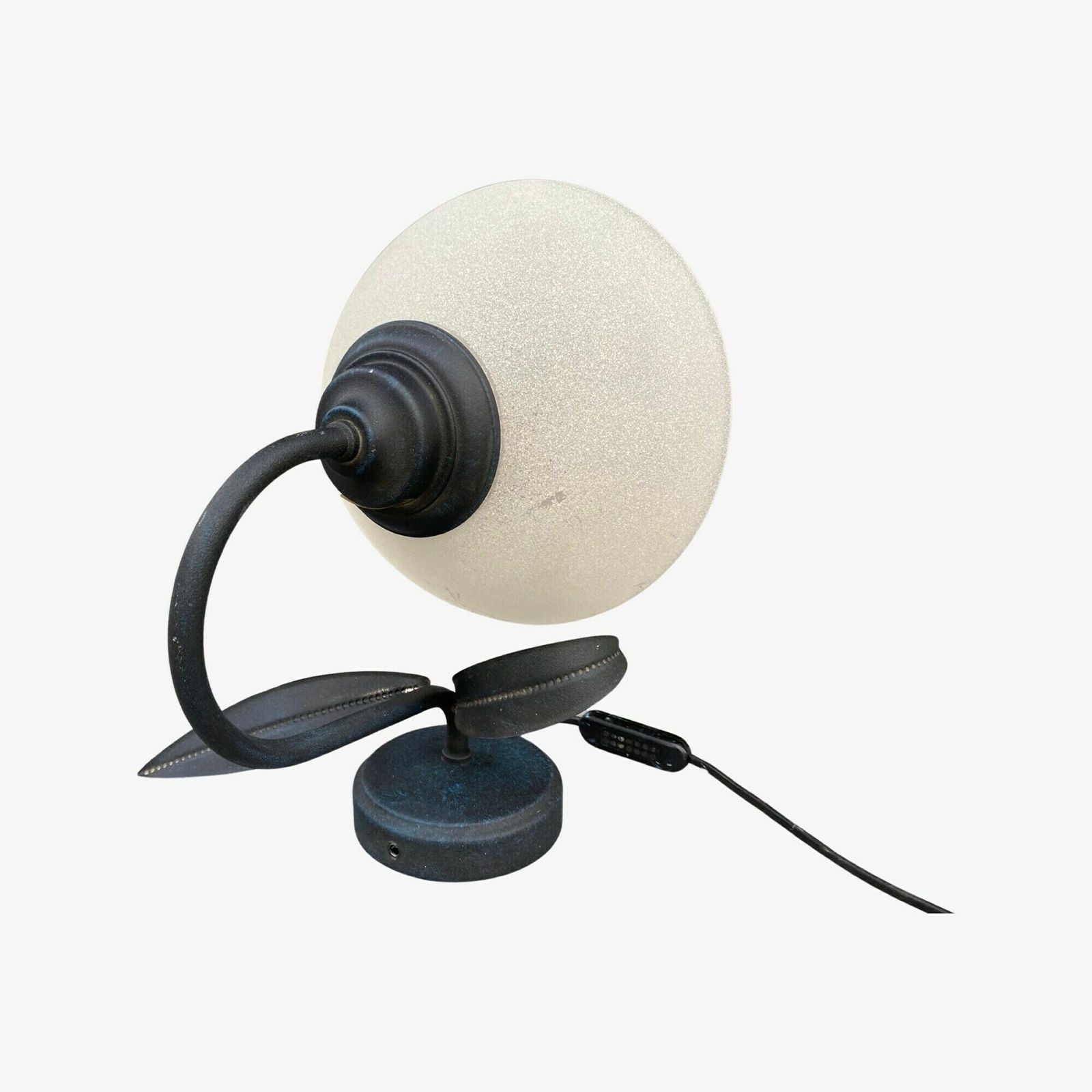 Mid Century Wall Lamp / Table Light | Made From Metal And Glass | Dutch Design Lamp With Leaves