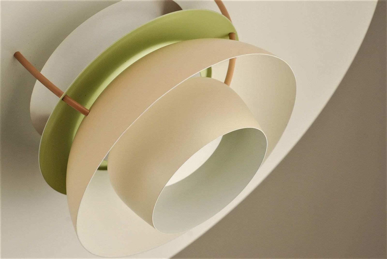 Sandy Beige Vintage Ph5 Lamp | Design By Poul Henningsen | Produced By Louis Poulsen In The Mid Century photo for sale