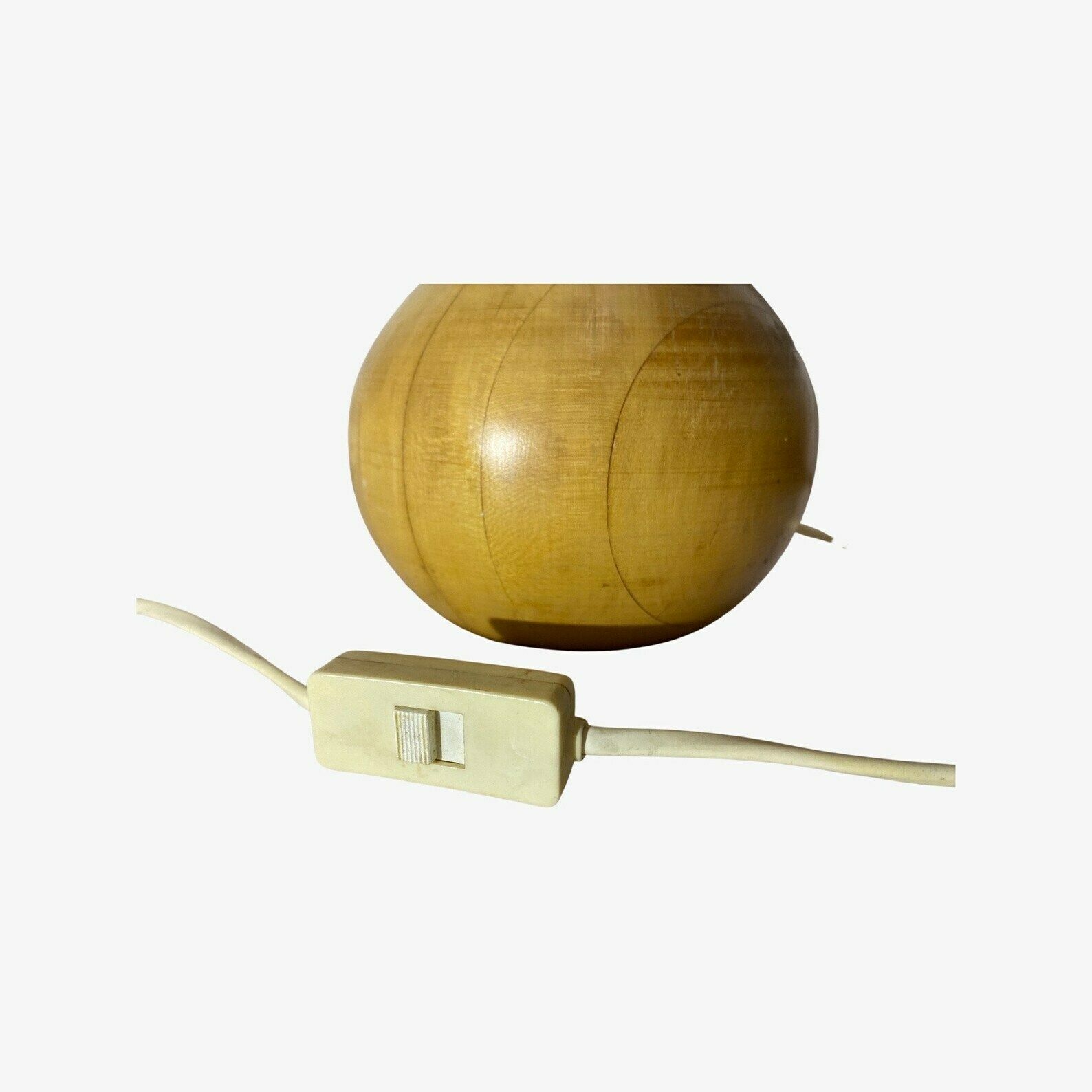 60s Vintage Oak Wood Lamp Base \ Solid Heavy Wooden Table Lamp / Desk Lamp / Night Light | Vintage Table Lamp | Mid Century Modern Lighting photo for sale