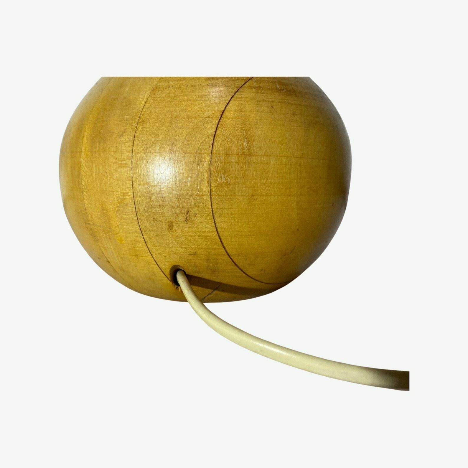 60s Vintage Oak Wood Lamp Base \ Solid Heavy Wooden Table Lamp / Desk Lamp / Night Light | Vintage Table Lamp | Mid Century Modern Lighting photo vinterior