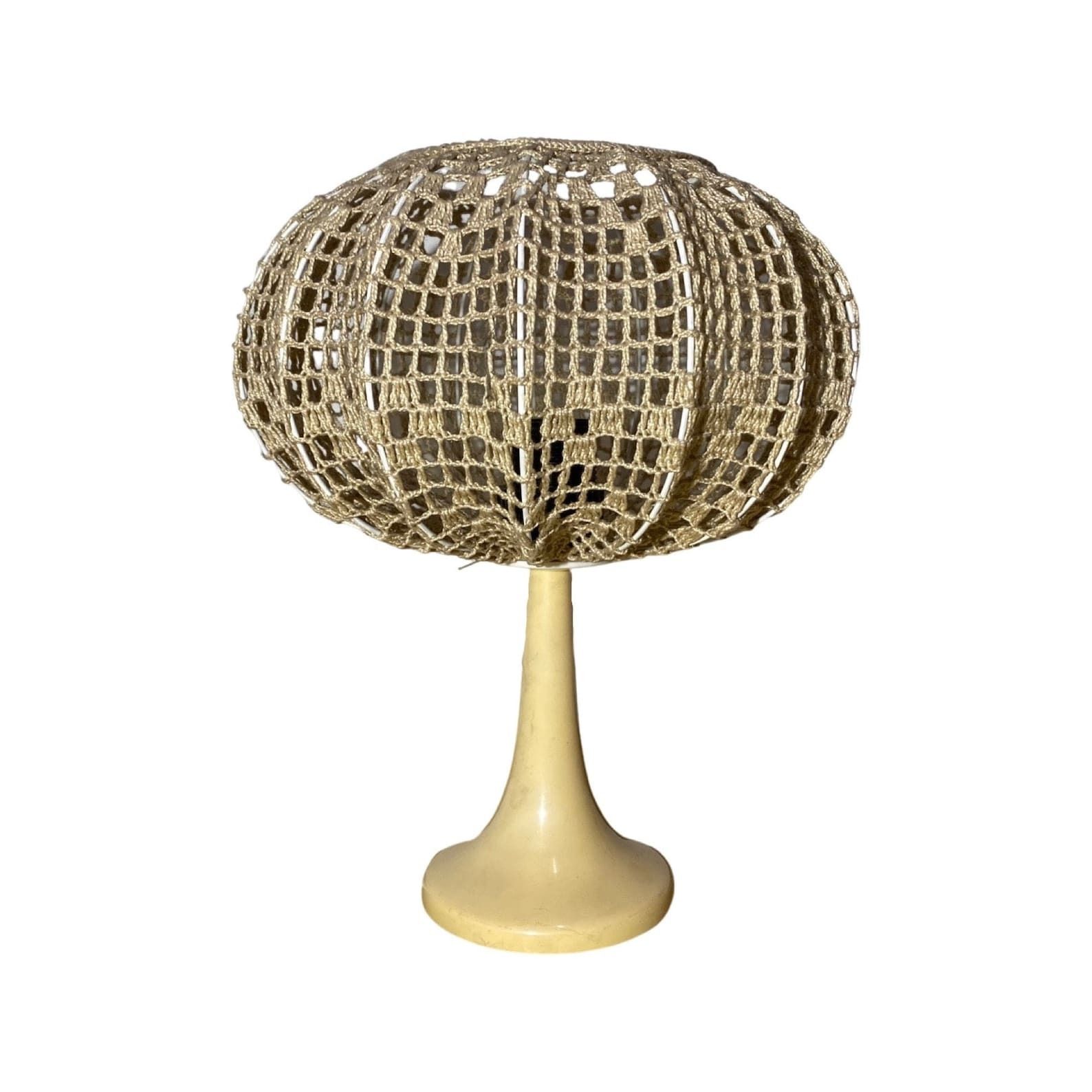 photo furniture Vintage Tulip Lamp Aro Germany | 1960s German Designer Lighting With Tulip Base And Cotton Shade | Height: 12.6'' /32 Cm   Space Age Light