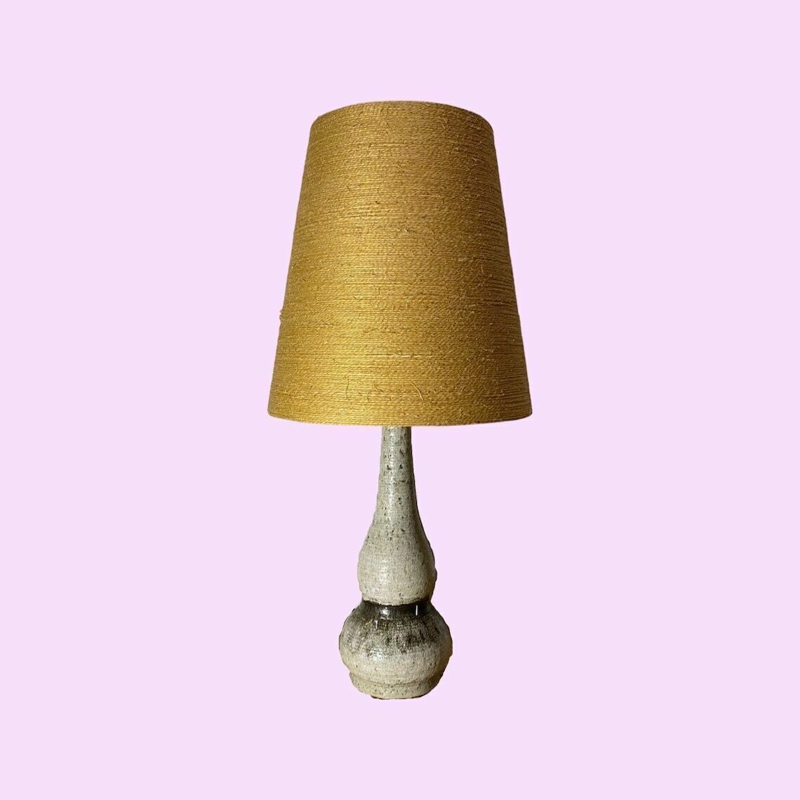 Super Rare Ceramic Table Lamp Made By Mid Century Ceramics Bakery 'Kingo Stentøj' In Denmark  Handmade Vintage Ceramic Pottery