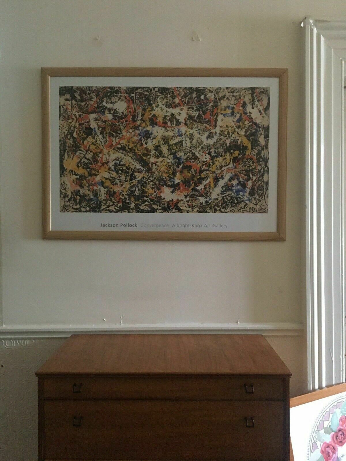 Large Jackson Pollock ‘Convergence’ Albright Knox Gallery Poster Vintage Framed photo 175.0