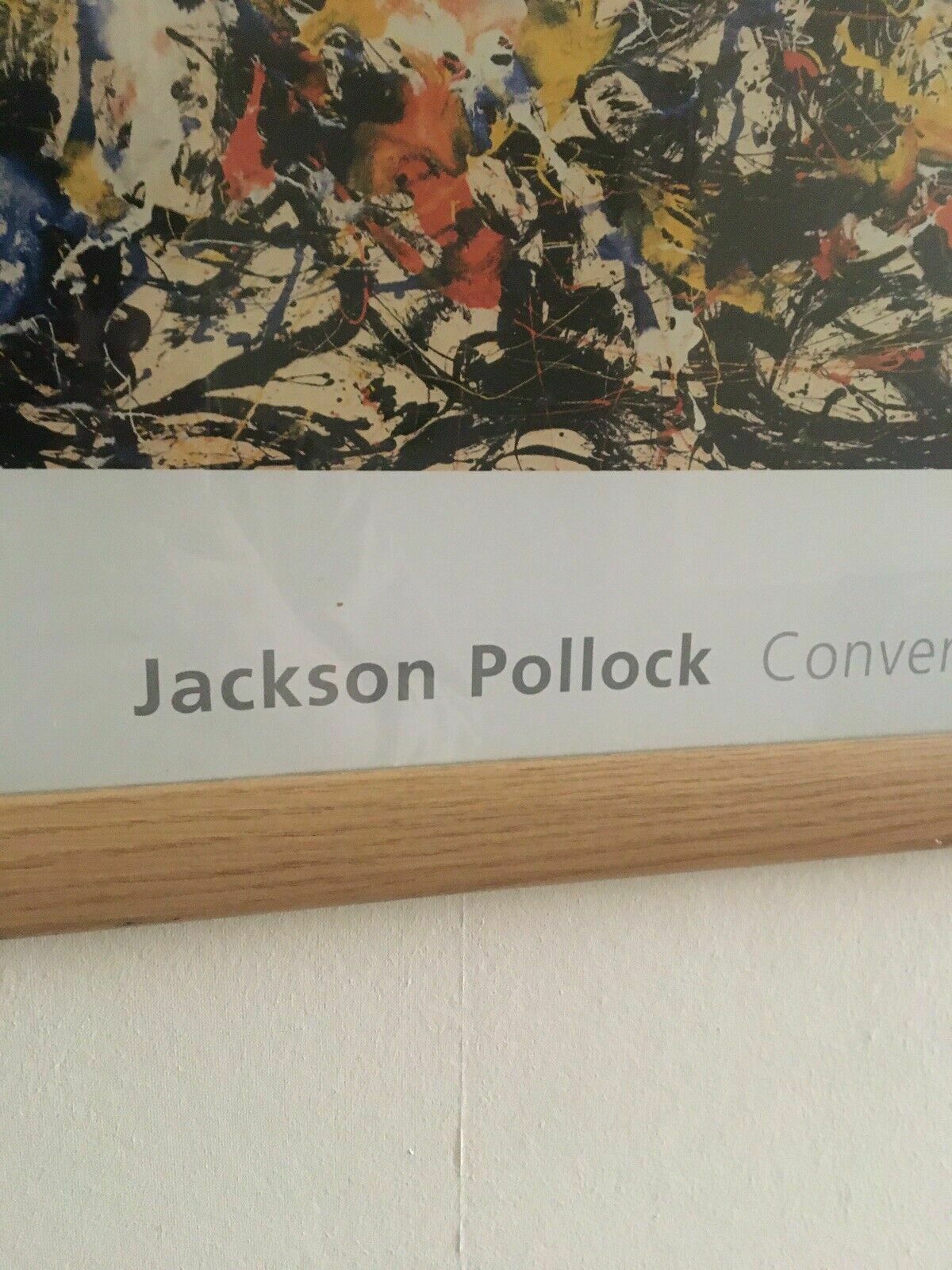Large Jackson Pollock ‘Convergence’ Albright Knox Gallery Poster Vintage Framed photo vinterior