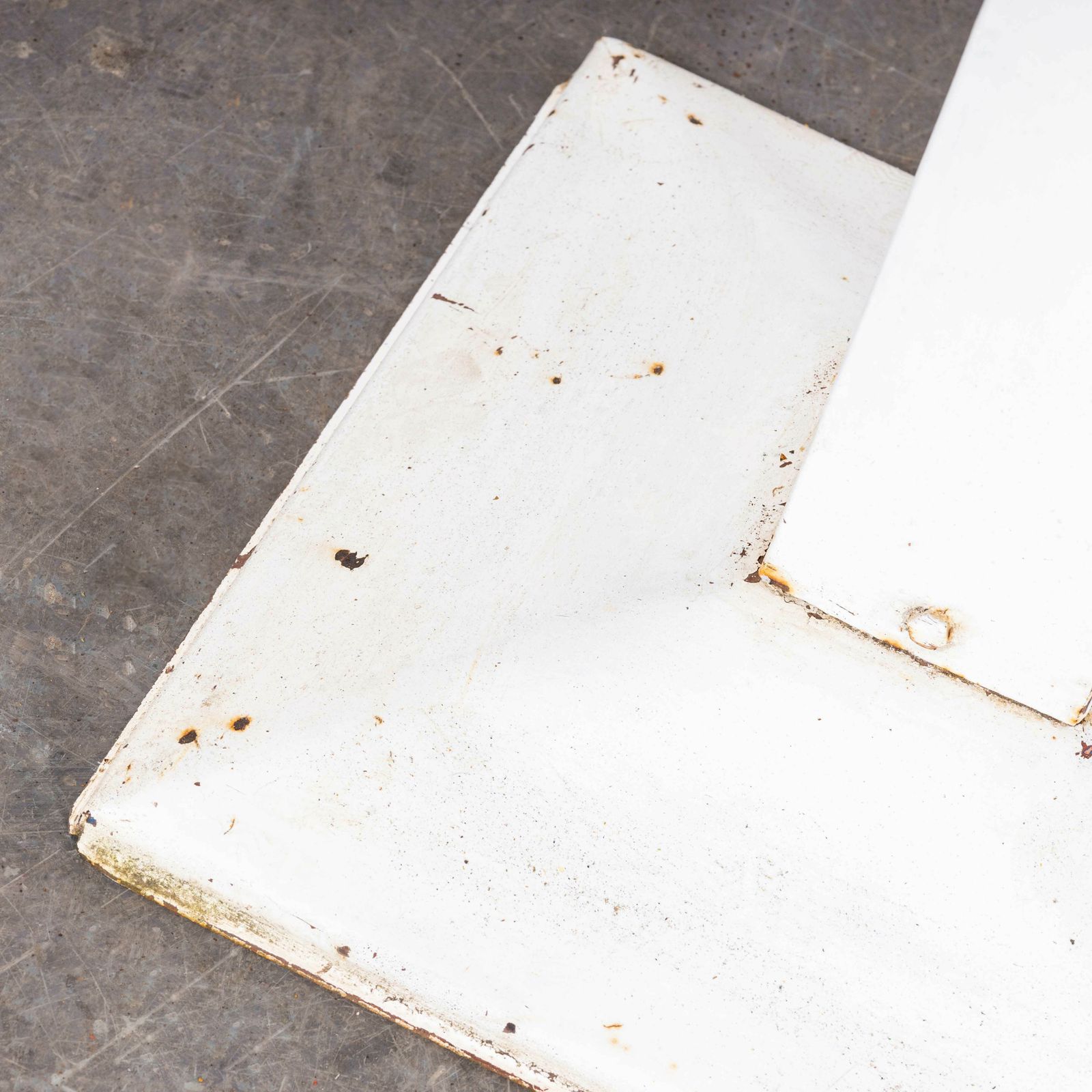 1960’s Original French Tolix Square Outdoor Dining Table – White Square (Model 1153.1) photo furniture