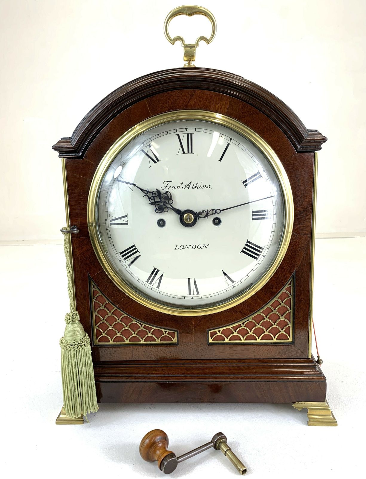 Home Decor Mahogany Bracket Clock With Pad Top    Circa 1810, Fran's Atkins London photo