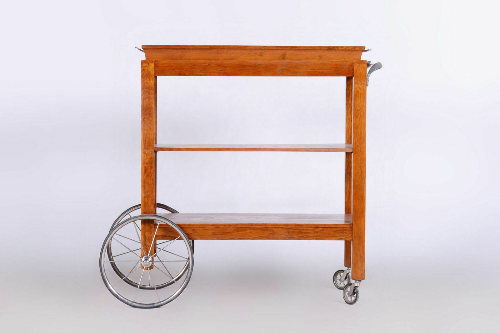 photo for sale Restored Artdeco Walnut Trolley, Revived Polish, France, 1920s