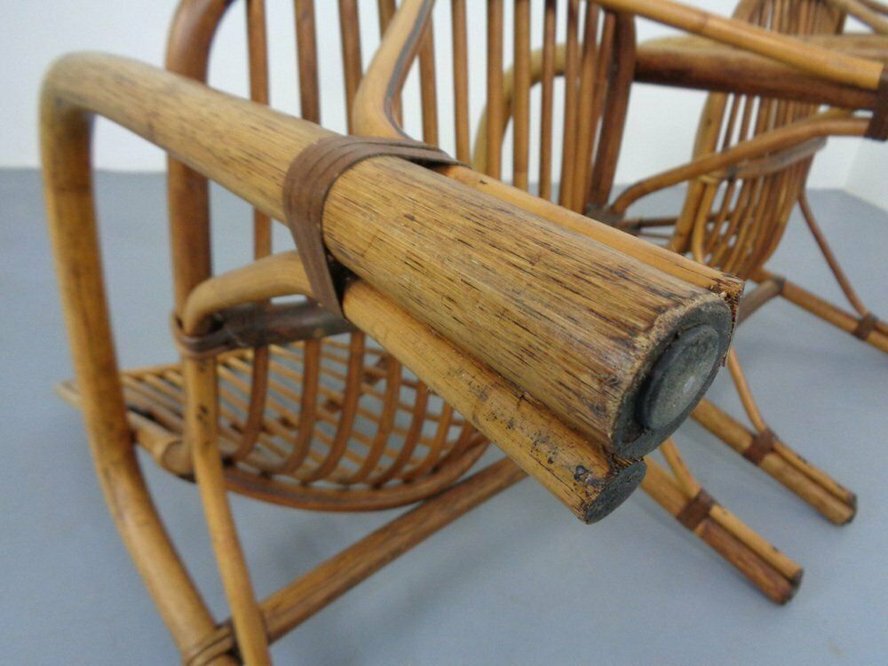 photo buy Italian Bamboo Armchairs, 1970s, Set Of 2