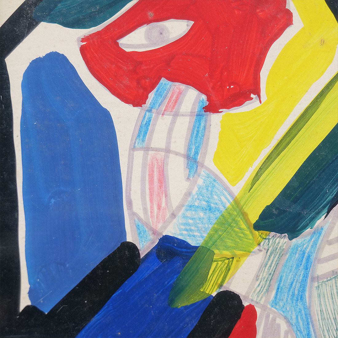 400.0 Mixed Technique Painting On Masonite By Aldo Gentilini, 1970s photo